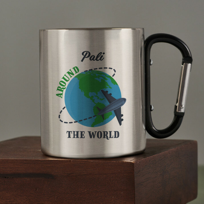 around the world - Fém bögre karabinerrel