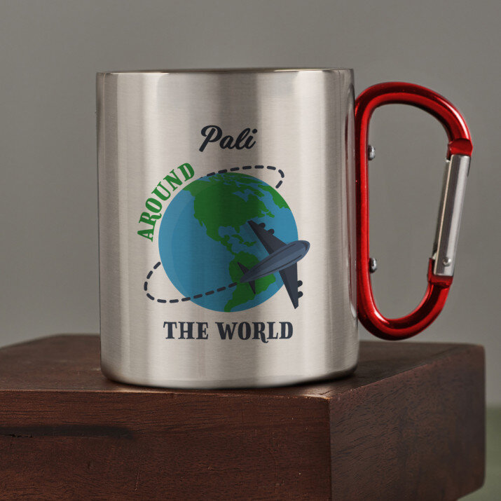 around the world - Fém bögre karabinerrel