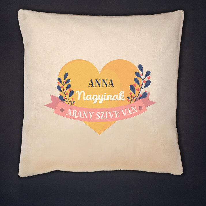 Nagyi arany szíve - Díszpárna