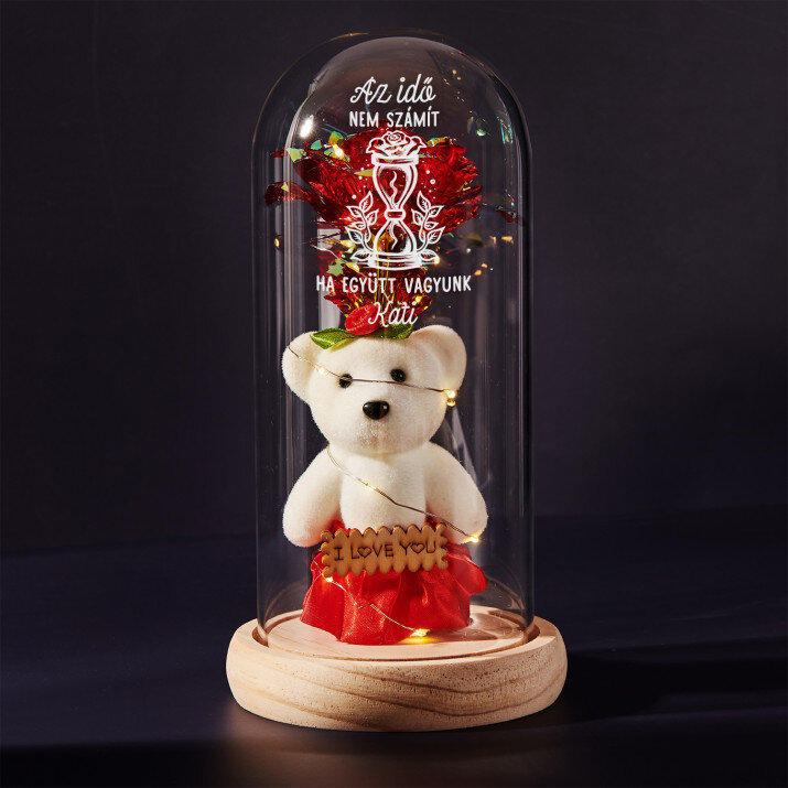 Az idő nem számít - Üvegkupolába zárt örök rózsa
