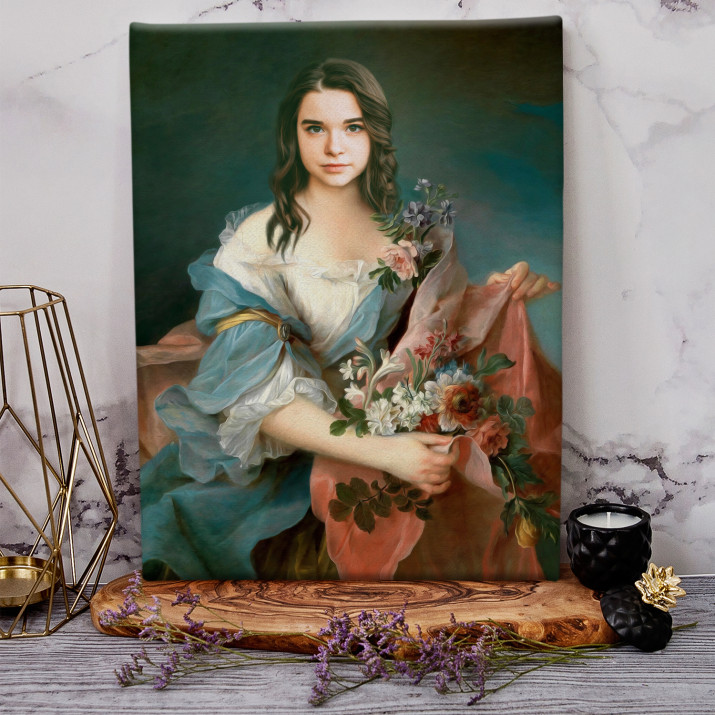 Virágos hölgy - Királyi portré