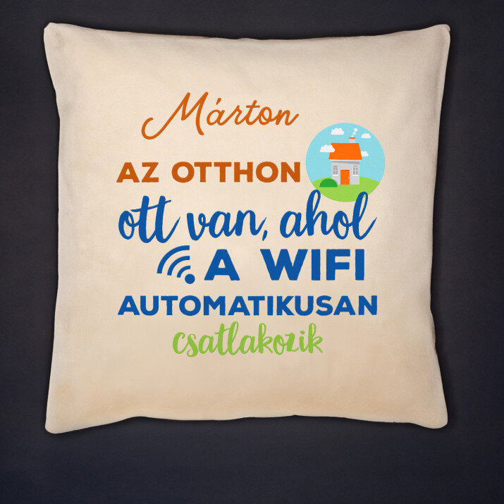 Otthon wifi - Díszpárna
