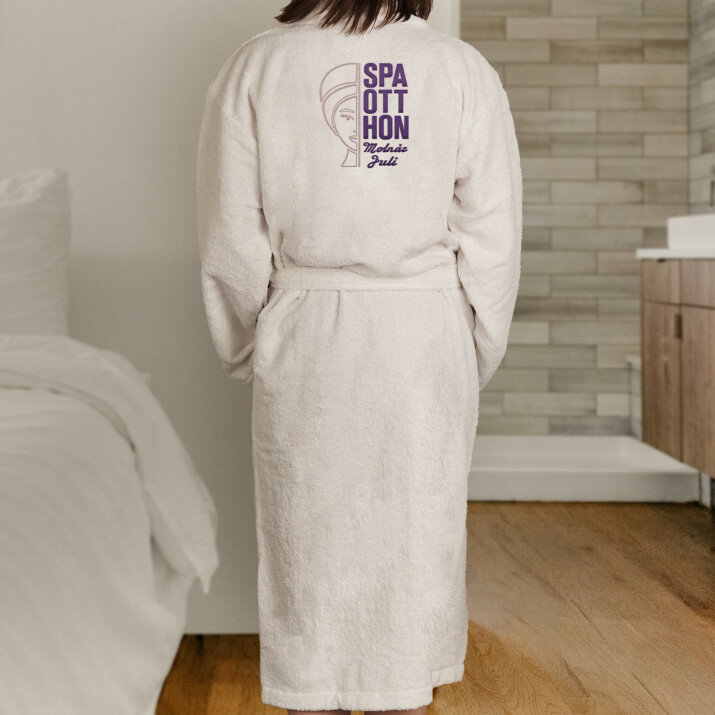 Spa otthon - Fehér női fürdőköpeny