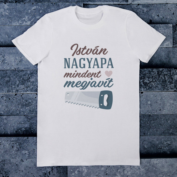 Nagyapa mindent megjavit - Férfi póló nyomtatott mintával