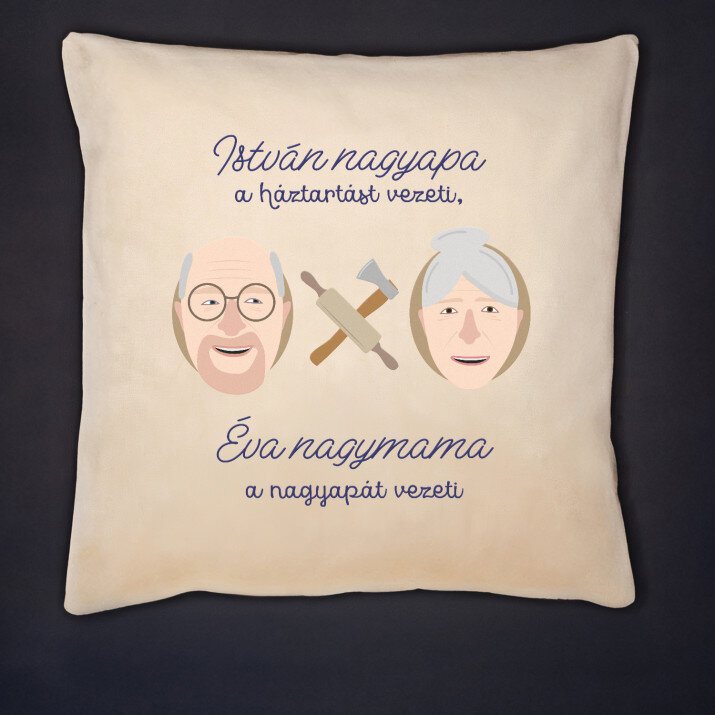 Nagyapa és nagymama - Díszpárna