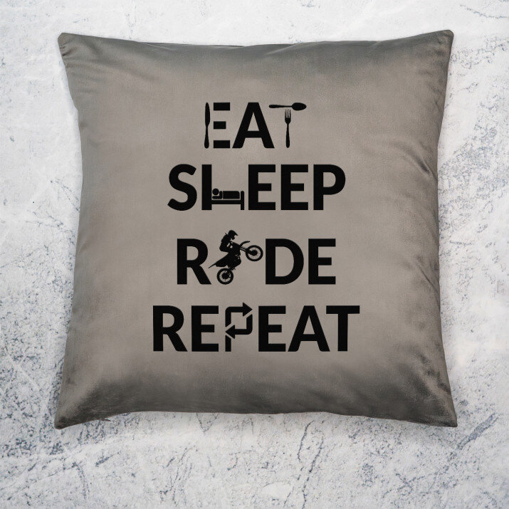 Eat, sleep, ride - Díszpárna