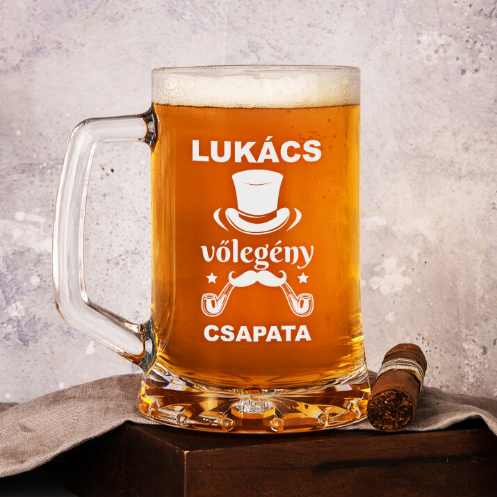 A vőlegény csapata - Személyre szabott söröskorsó