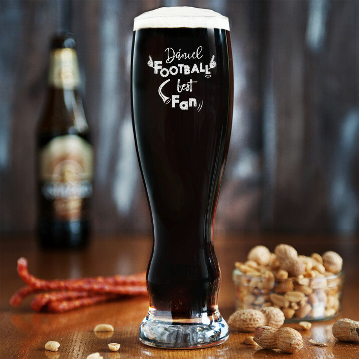 Football fan - Gravírozott söröspohár