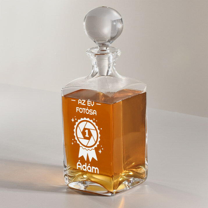 Az év fotósa - Gravírozott whisky kancsó