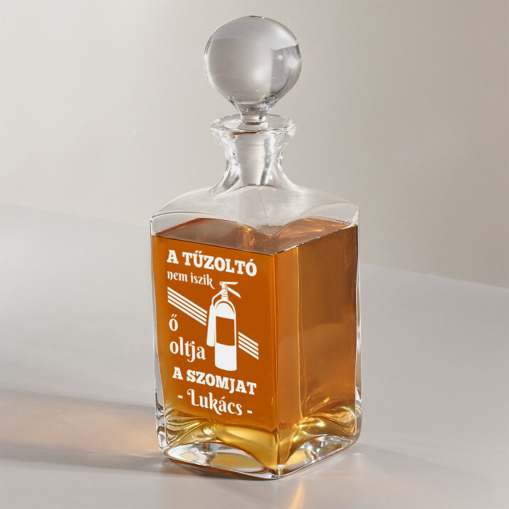 Oltja a szomjat - Gravírozott whisky kancsó