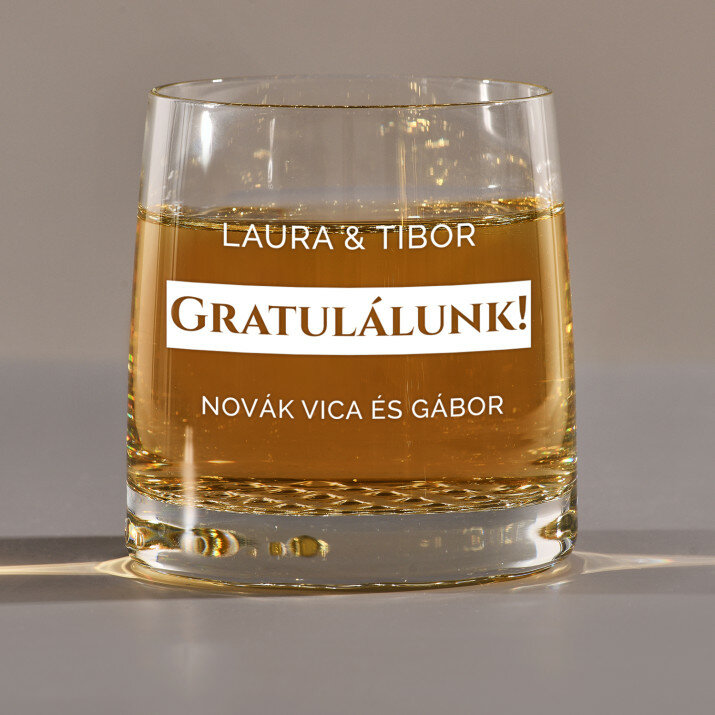 Gratulálunk - Whiskys pohár