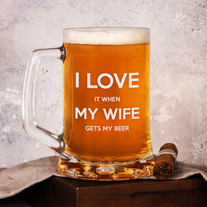 I Love My Wife - Személyre szabott söröskorsó