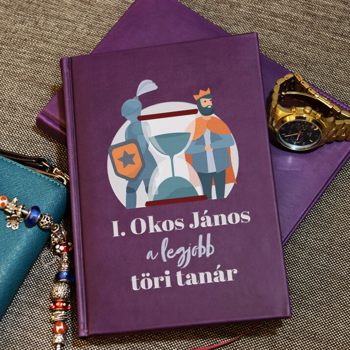 I. okos, a legjobb tanár - najlepszy nauczyciel - A5-ös jegyzetfüzet nyomtatással