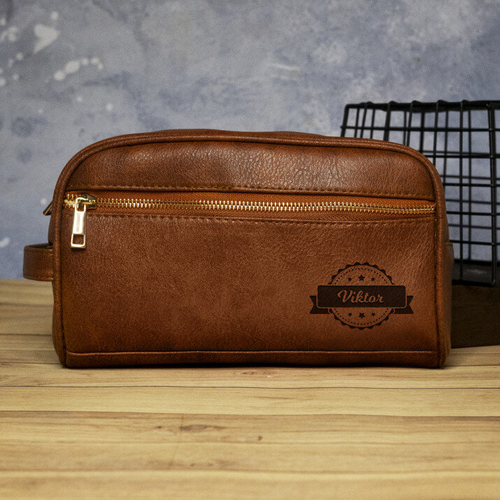 Név - Gravírozott férfi kozmetikai táska
