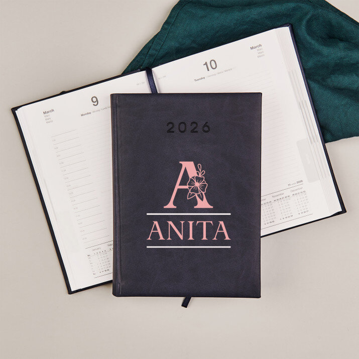 Kezdőbetű név virágos - Határidőnapló