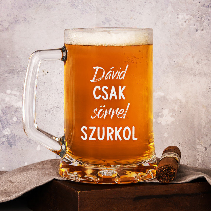 Csak sörrel szurkol - Személyre szabott söröskorsó