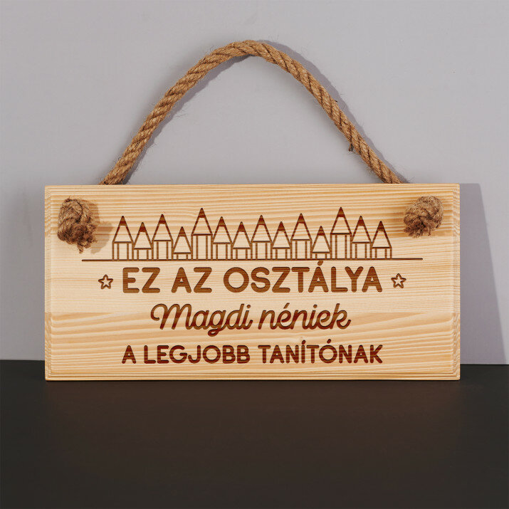 Legjobb tanár osztály - Fatábla