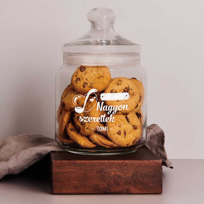 nagyon szeretlek - Sutemeny uveg edeny