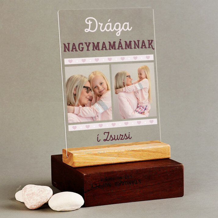 Drága nagymamámnak - Nyomtatás akrilüvegen