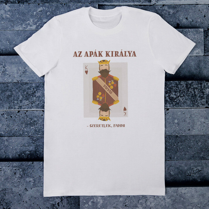 Az apák királya - Férfi póló nyomtatott mintával