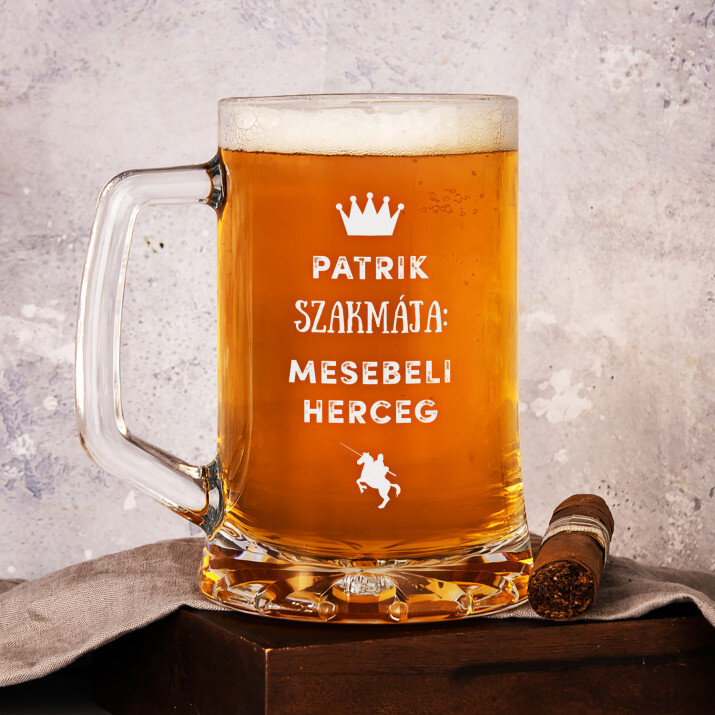 Mesebeli herceg - Személyre szabott söröskorsó