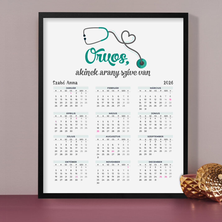 Jószívű orvos - Naptár keretben Jószívű orvos - Naptár keretben