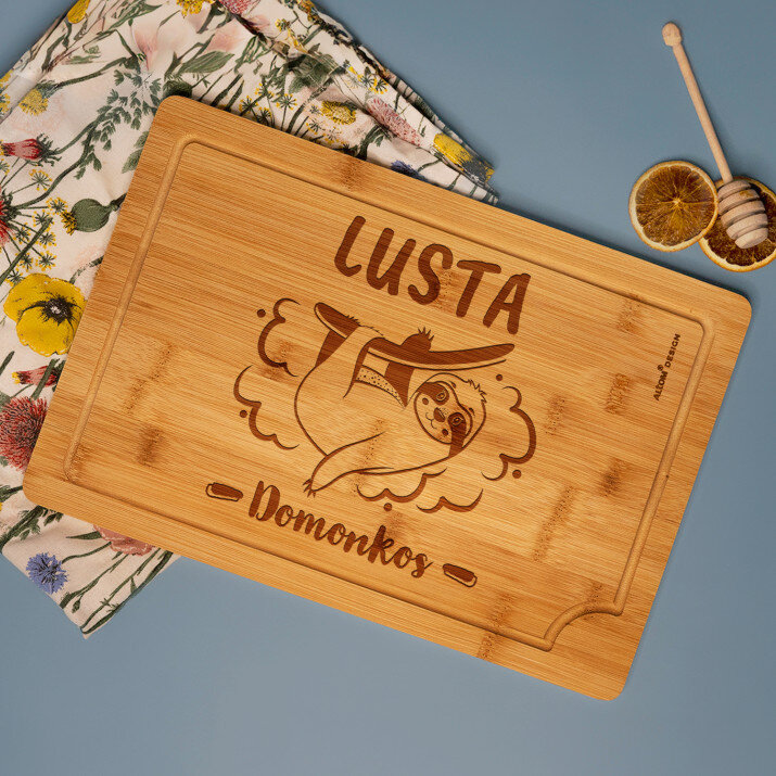 lusta 2 - Gravírozott bambusz vágódeszka