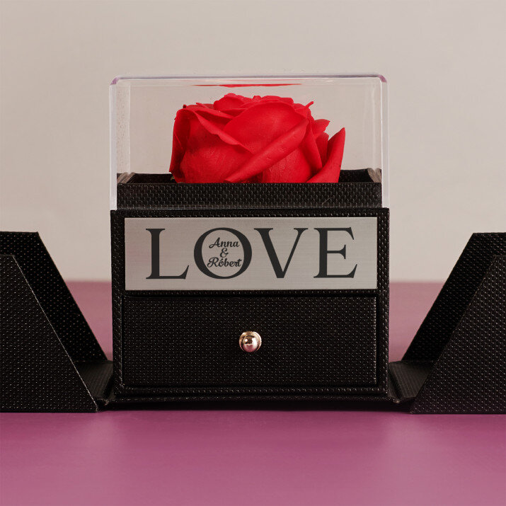 Love - Örök rózsa ékszerdobozban