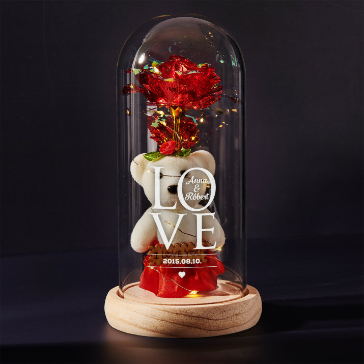Love - Üvegkupolába zárt örök rózsa