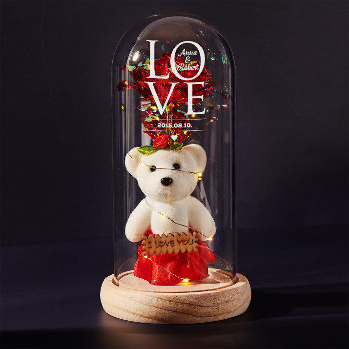 Love - Üvegkupolába zárt örök rózsa