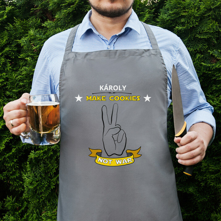 Make cookies not war - Konyhai kötény