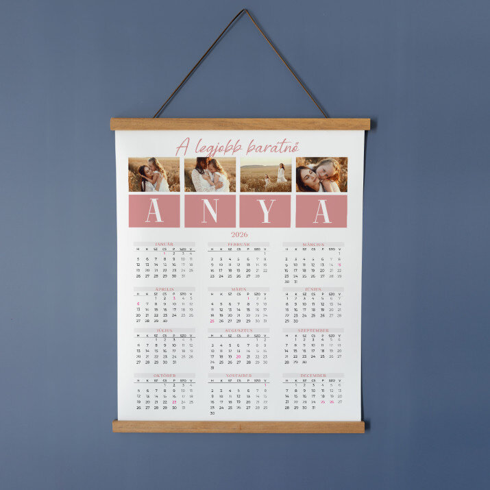 A legjobb barátnő - Poszter naptárral és díszlécekkel