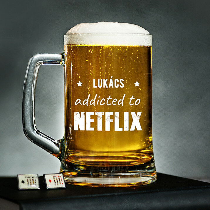 Addicted do Netflix - Személyre szabott söröskorsó