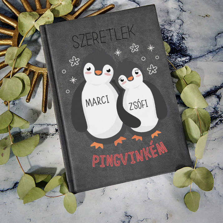 pingvinkém - A5-ös jegyzetfüzet nyomtatással