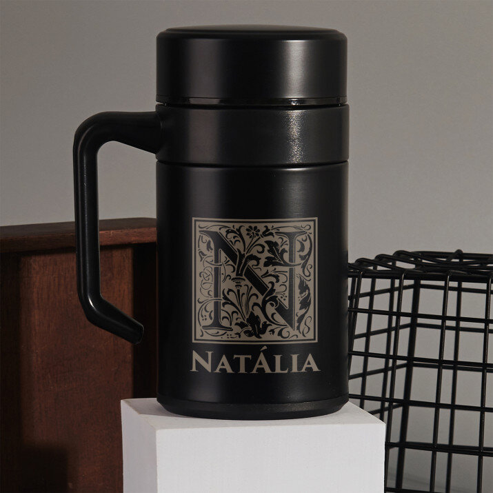 Monogram név - Termobögre füllel 400 ml