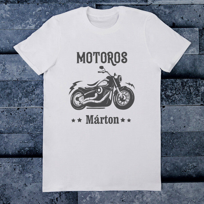 Motoros - Férfi póló nyomtatott mintával