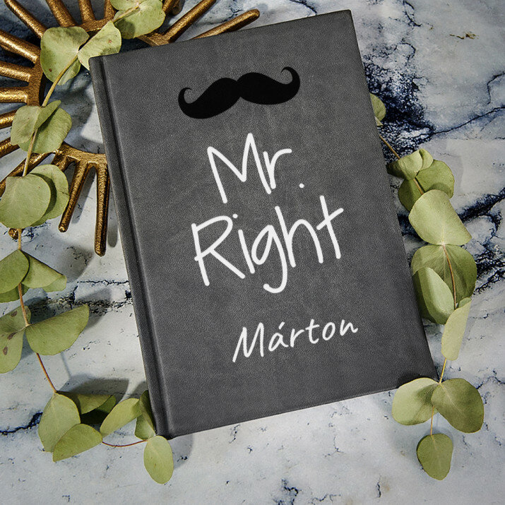 Mr right - A5-ös jegyzetfüzet nyomtatással