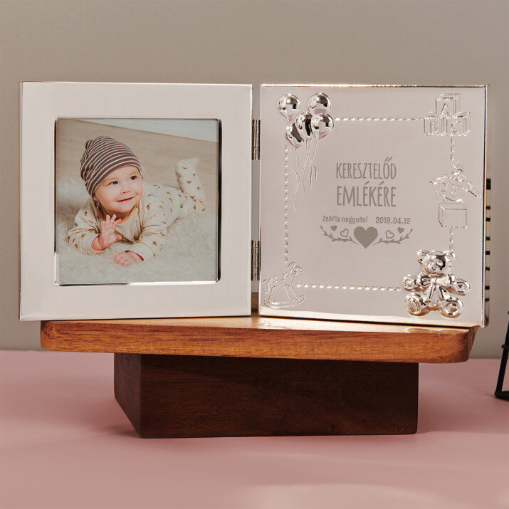 Keresztelőd emlékére - Ezüstözött fotókeret