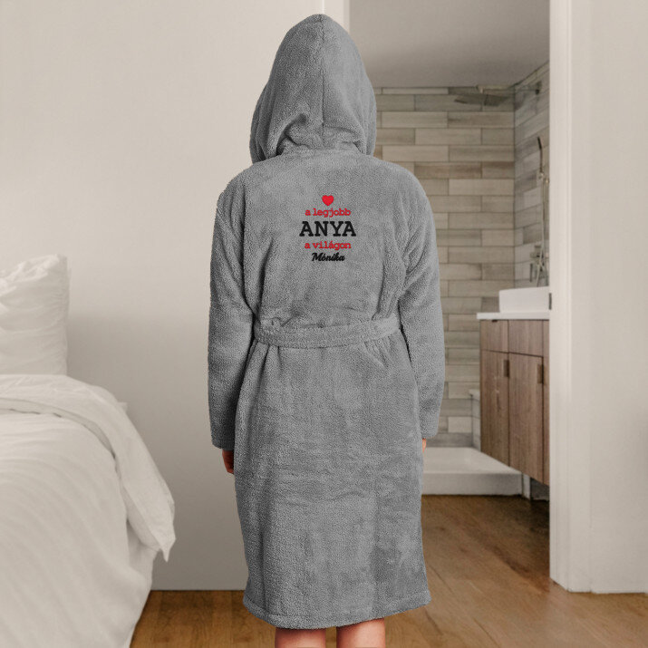 A legjobb anya - Fleece fürdőköpeny kapucnival
