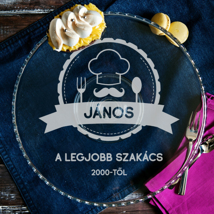 A legjobb szakács - Tálaló üvegtálca