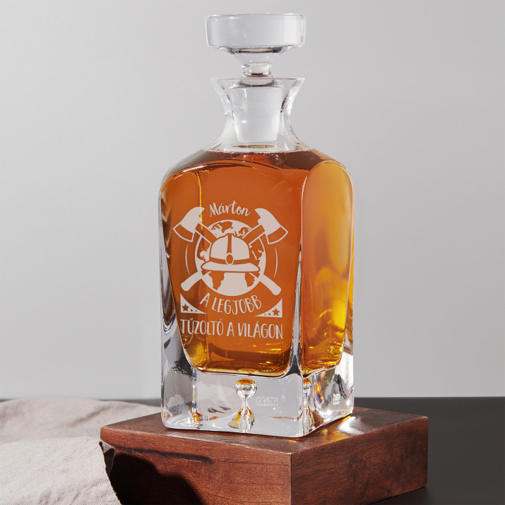 A legjobb tűzoltó - Gravírozott whisky kancsó