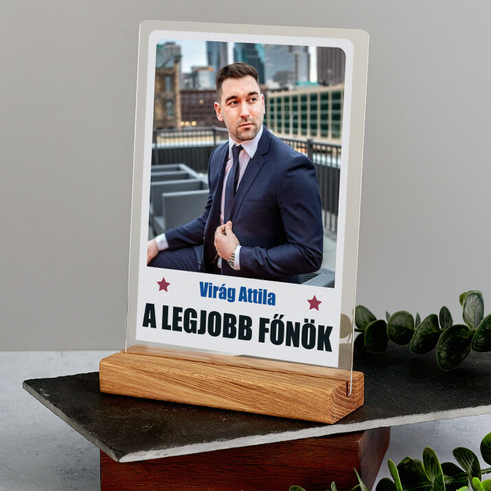 A legjobb főnök - Nyomtatás akrilüvegen
