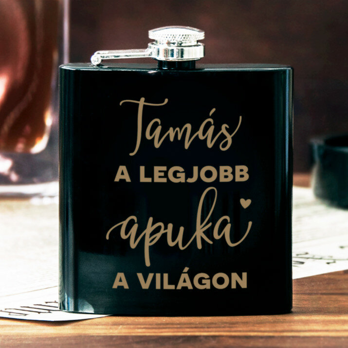 A legjobb apuka - Gravírozott laposüveg flaska