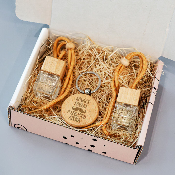 A legjobb apa - Autó illatosító készlet kulcstartóval