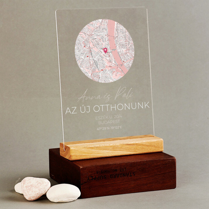 Az új otthonunk - térkép - Nyomtatás akrilüvegen
