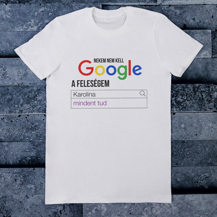 Nekem nem kell google - Férfi póló nyomtatott mintával