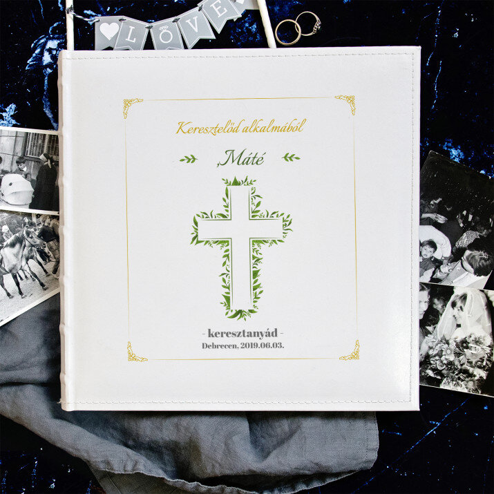 Keresztelő levelecskék - Személyre szabott fotóalbum Keresztelő levelecskék - Személyre szabott fotóalbum
