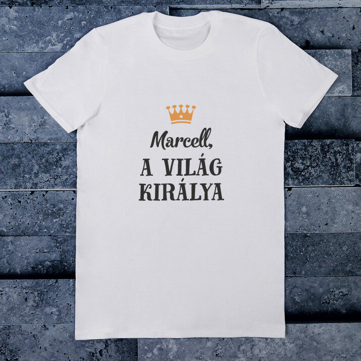 A világ királya - Férfi póló nyomtatott mintával