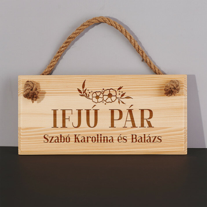 Ifjú pár - Fatábla