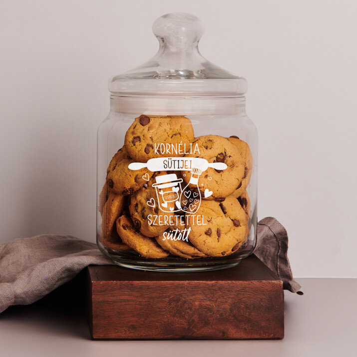 Szeretettel sütött 2- Sütemény üveg edény